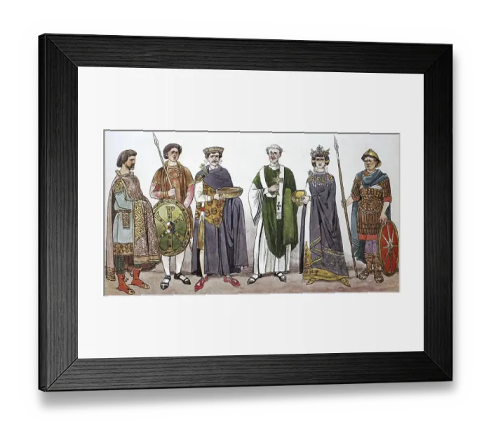 Framed Print : Clothing, fashion at the imperial court in Byzantium Framed Print : Clothing, fashion at the imperial court in Byzantium