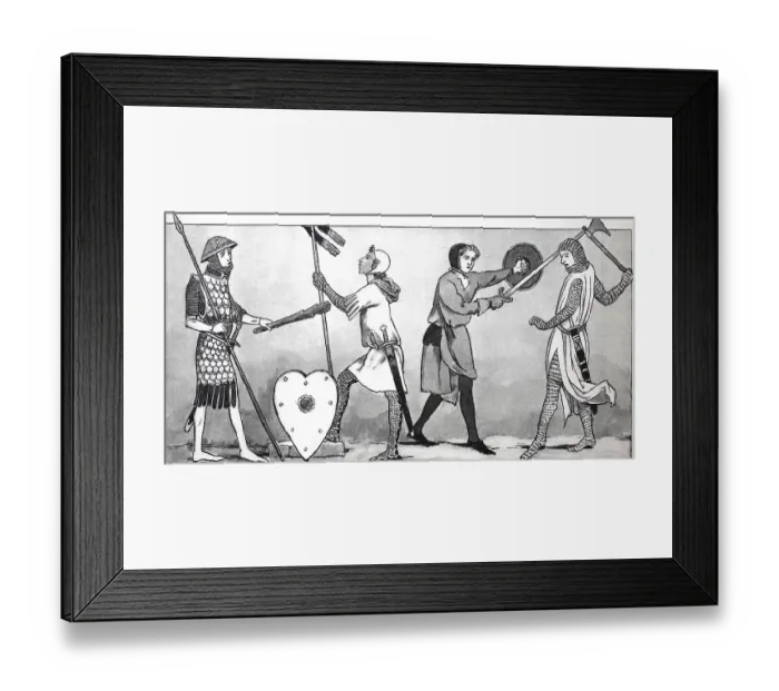 Framed Print : Clothing, in the Middle Ages, in the 9th to 14th century