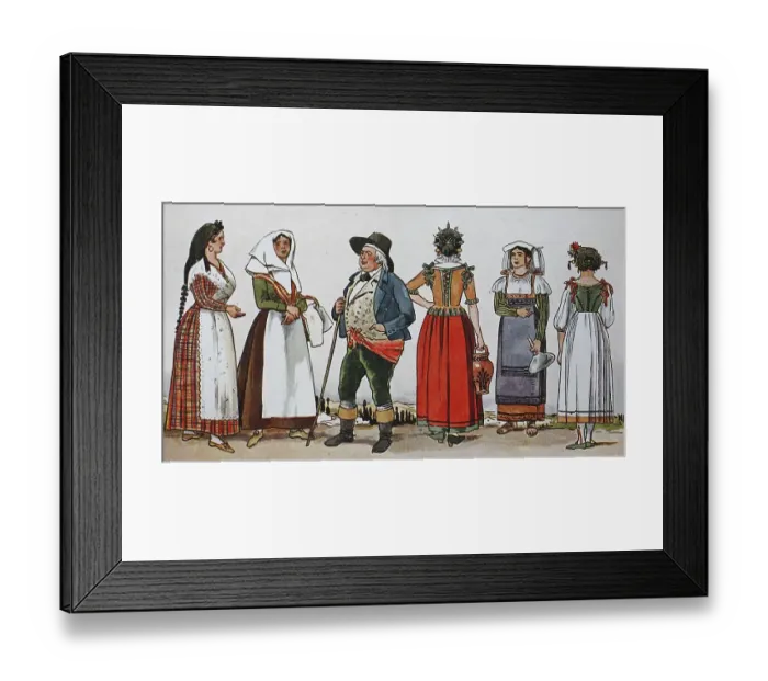 Framed Print : Fashion, clothing in Italy, Southern Italy