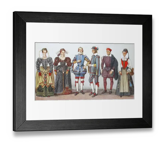 Framed Print : Fashion, at the time of the Spanish and Henry III