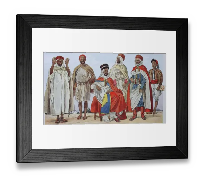Framed Print : Clothing, Algiers, circa 19th century Framed Print : Clothing, Algiers, circa 19th century