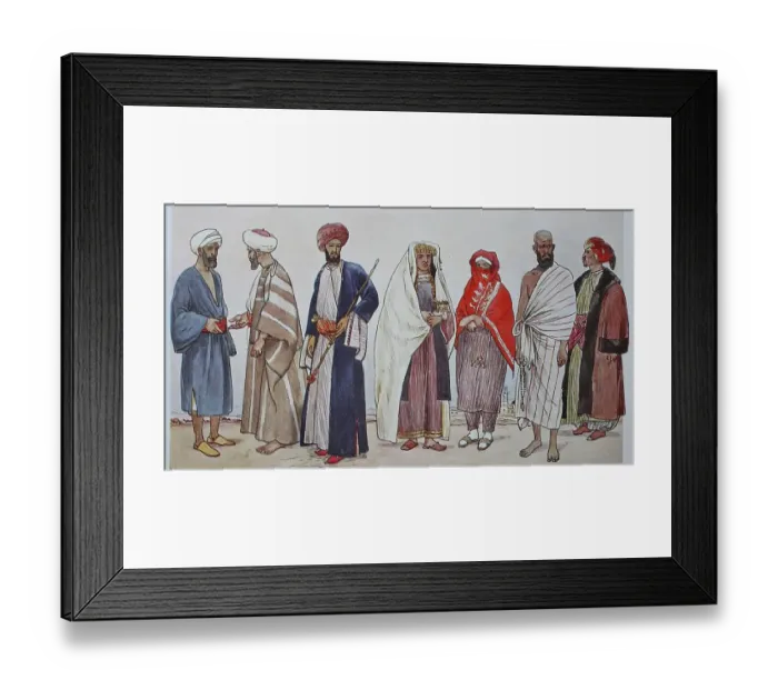 Framed Print : Clothes, pilgrim, Hadji em wide wrap Framed Print : Clothes, pilgrim, Hadji em wide wrap