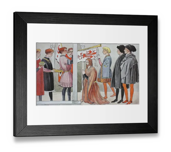 Framed Print : Clothing, early Renaissance 1425-1480