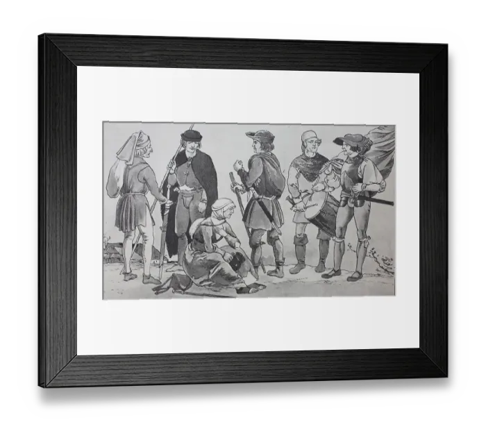 Framed Print : Fashion, clothing in Germany, around 1500 Framed Print : Fashion, clothing in Germany, around 1500