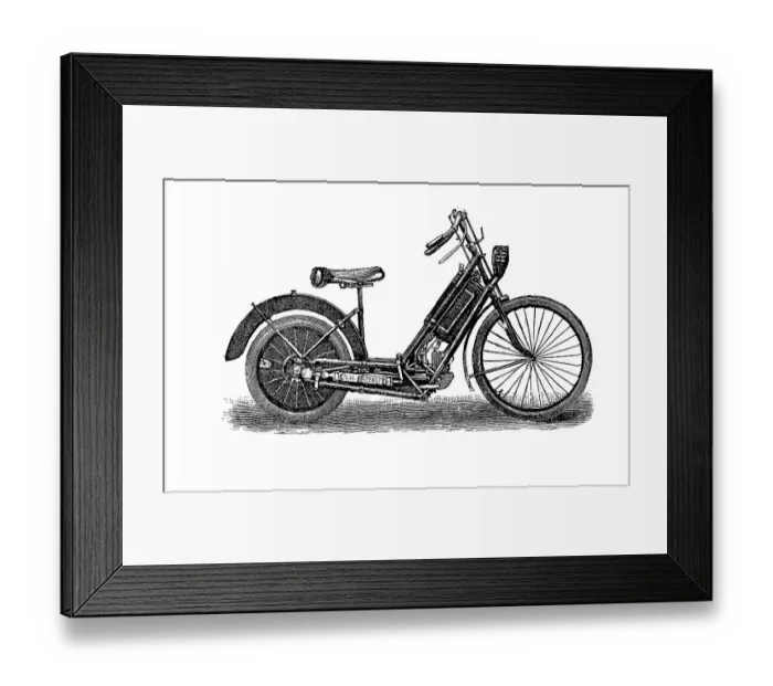Framed Print : Historical illustration of a velocipede Framed Print : Historical illustration of a velocipede