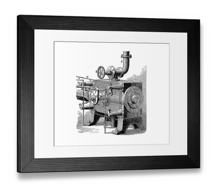 Framed Print : 19th century steam engines, cock control Framed Print : 19th century steam engines, cock control
