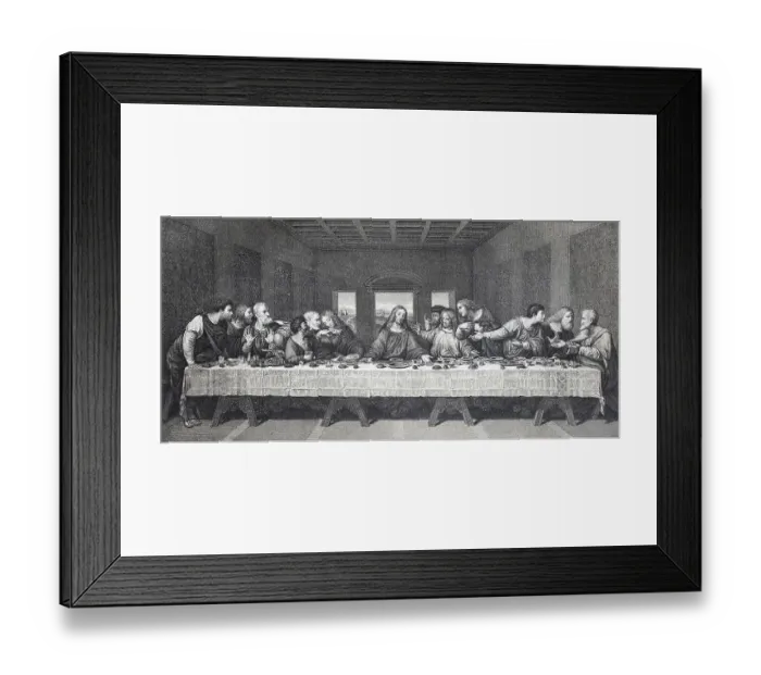 Framed Print : The Last Supper by Leonardo da Vinci from the late 15th century