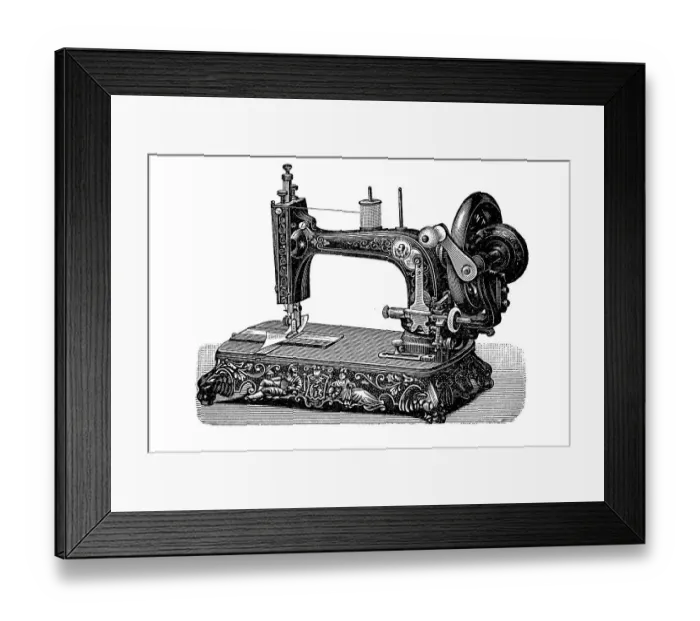 Framed Print : Sewing machine 1890: Singing machine Meissen by Biesolt & Locke Framed Print : Sewing machine 1890: Singing machine Meissen by Biesolt & Locke