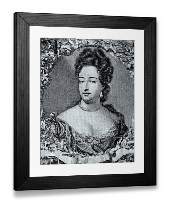 Framed Print : Mary II 30 April 1662, with her man's first cousin Framed Print : Mary II 30 April 1662, with her man's first cousin