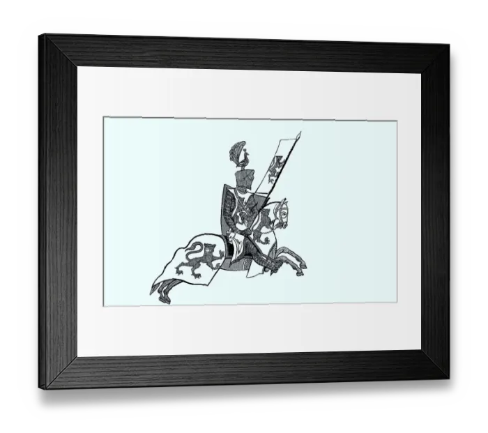 Framed Print : Armed knight at the time of the Hohenstaufen