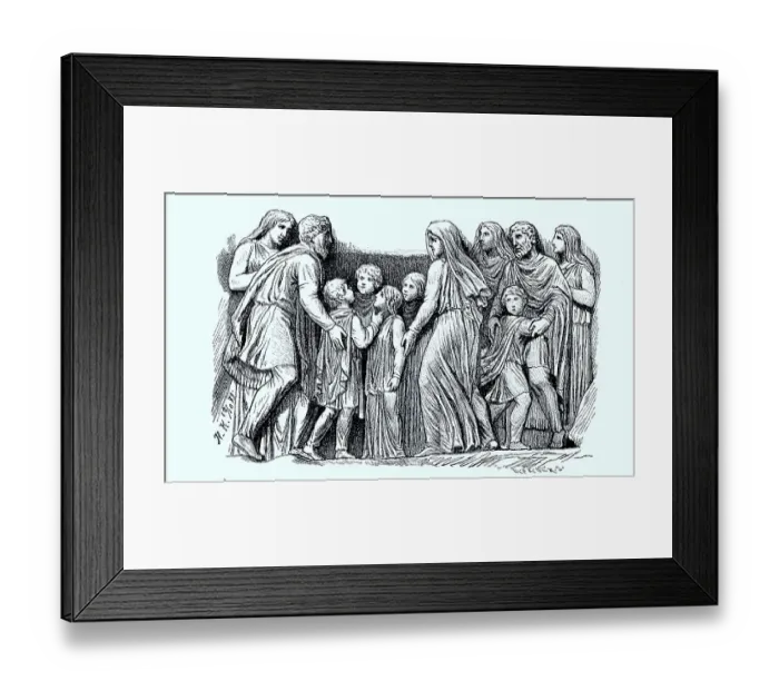 Framed Print : Depiction of a German family on the clinopodium (Antonina) in Rome Framed Print : Depiction of a German family on the clinopodium (Antonina) in Rome