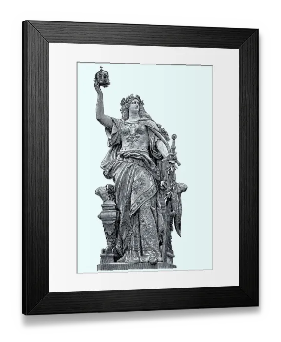 Framed Print : The Niederwalddenkmal is a monument in the Niederwald near Ruedesheim on the Rhine in Hesse