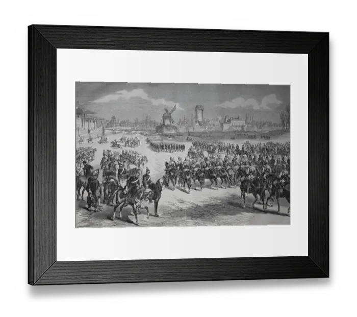 Framed Print : The Imperial Parade at Longchamp near Paris on 3 March 1871