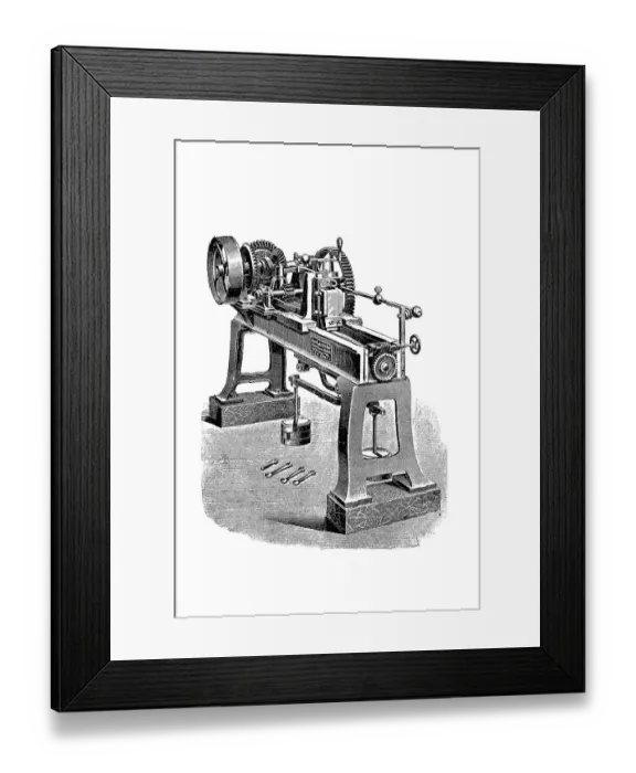 Framed Print : Machine for planing, shaping, sharpening and repairing files