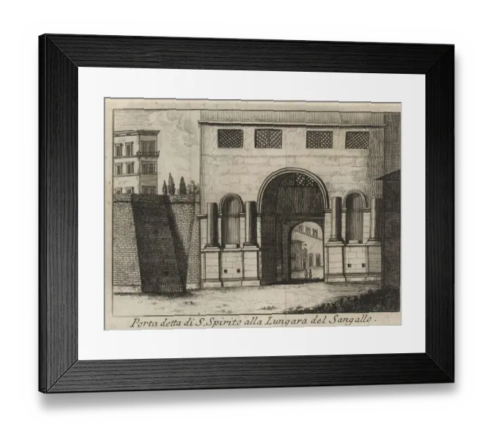 Framed Print : Porta detta di S. Spirito alla Lungara del Sangallo