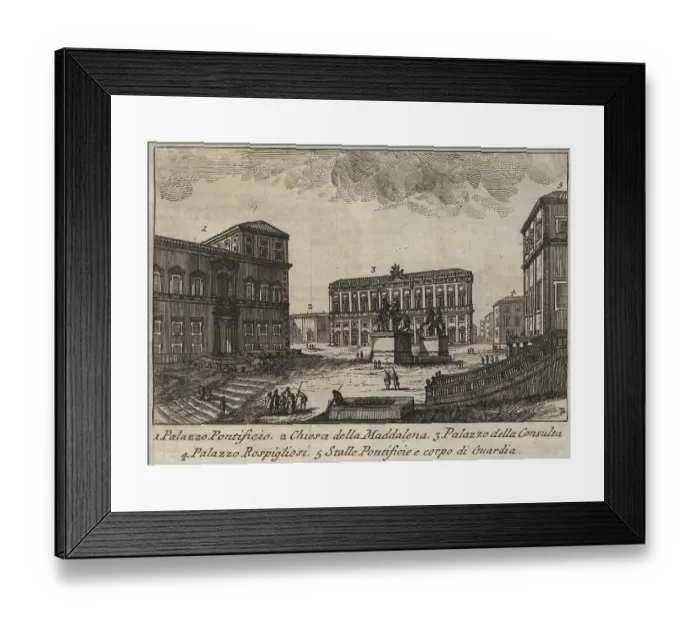 Framed Print : Palazzo Pontificio, Chiesa della Maddalena