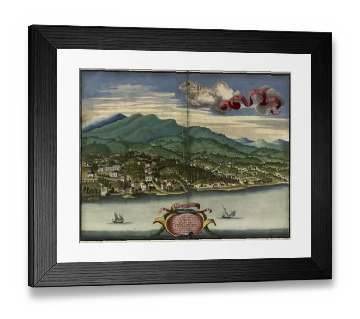 Framed Print : Luogi di Nervi, Italy, illustration from Nuernbergische Hesperides
