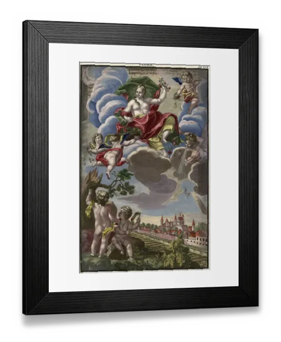 Framed Print : Goddess Flora, Garden Design, Nuremberg Hesperides Framed Print : Goddess Flora, Garden Design, Nuremberg Hesperides