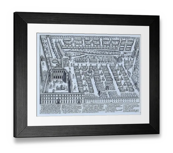 Framed Print : Pontificiar Aedium Hortoriumque Quirinalium Framed Print : Pontificiar Aedium Hortoriumque Quirinalium