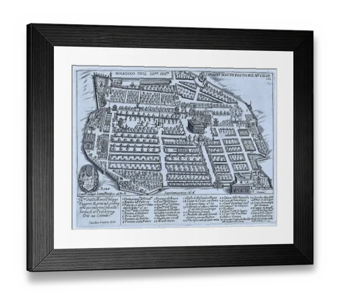 Framed Print : Giardino dell Illustrissimo Signore Ciriaco Mattei Posto nel Monte Celio