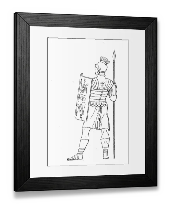 Framed Print : Roman soldier with splint armour