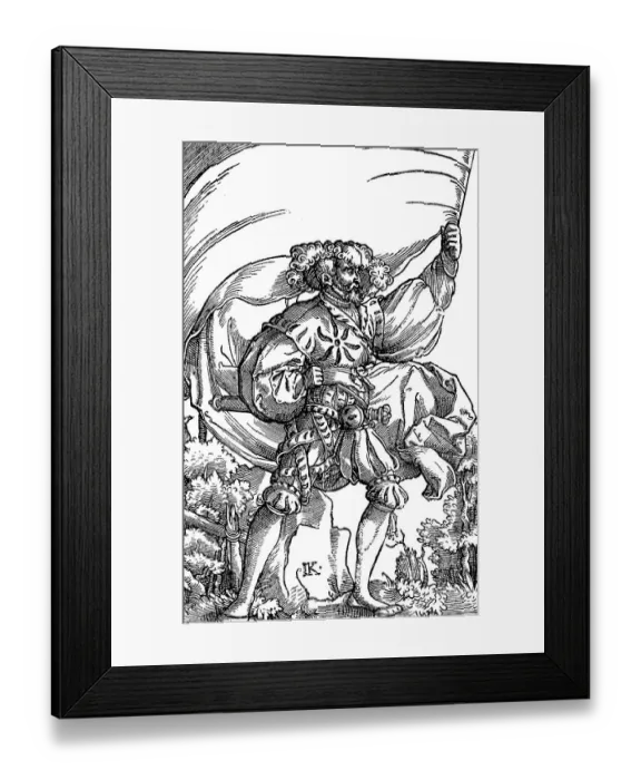 Framed Print : Landsknecht, Banner Bearer, c. 1520 Framed Print : Landsknecht, Banner Bearer, c. 1520