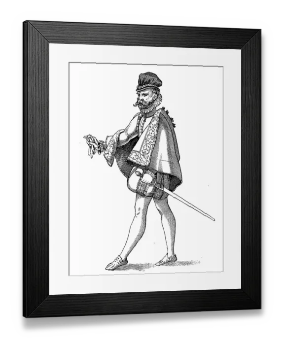 Framed Print : Nobleman from Spain, 1570, Fashion History Framed Print : Nobleman from Spain, 1570, Fashion History