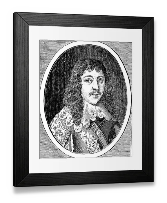 Framed Print : Men's fashion in France in 1640