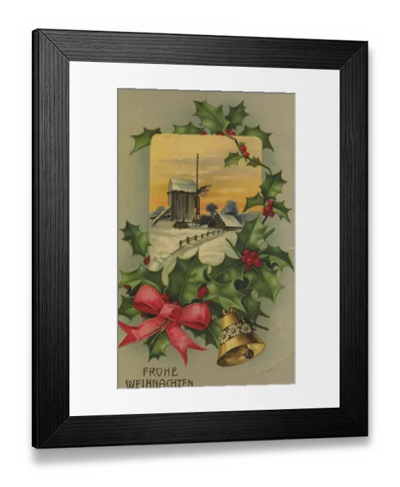 Framed Print : Historic Christmas card from Holland Framed Print : Historic Christmas card from Holland