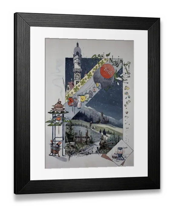 Framed Print : New Year's Eve and New Year's Day 1895 Framed Print : New Year's Eve and New Year's Day 1895
