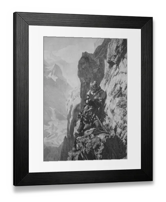 Framed Print : Emperor Max at St. Martin's Wall with crossbow and praying Framed Print : Emperor Max at St. Martin's Wall with crossbow and praying