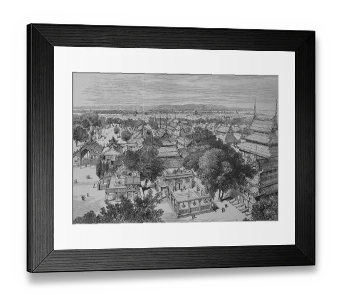 Framed Print : Mandalay in Burma, the western part
