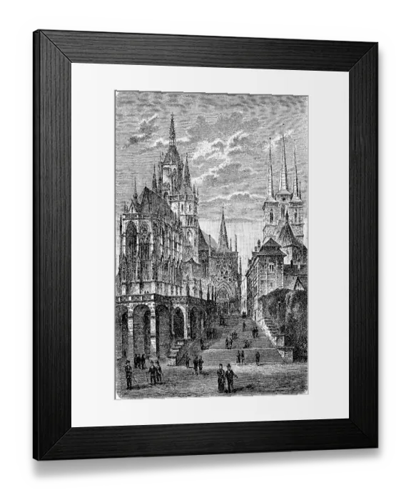 Framed Print : The cathedral in Erfurt, Thuringia