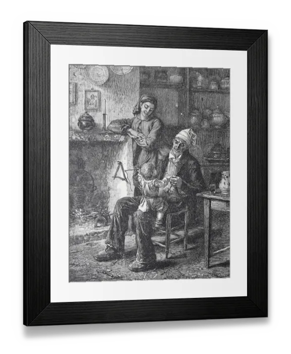 Framed Print : Grandfather playing with grandson on his knee Framed Print : Grandfather playing with grandson on his knee