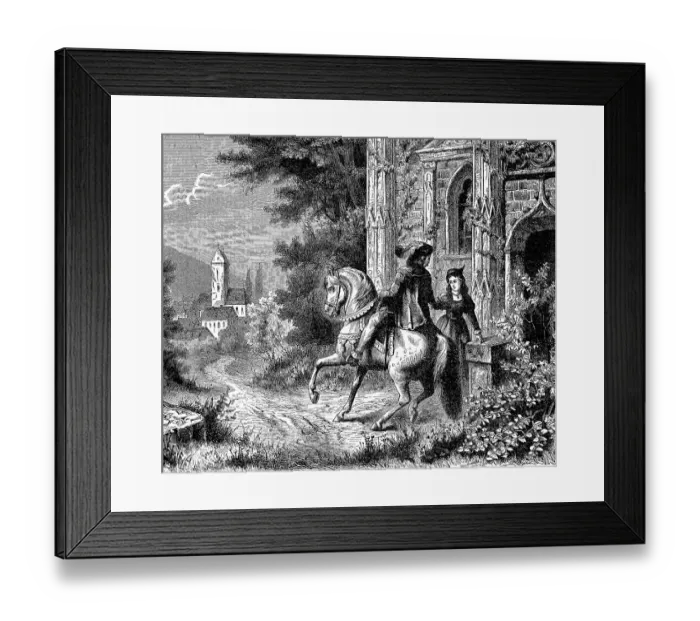 Framed Print : Farewell to the Lover on Horseback Framed Print : Farewell to the Lover on Horseback
