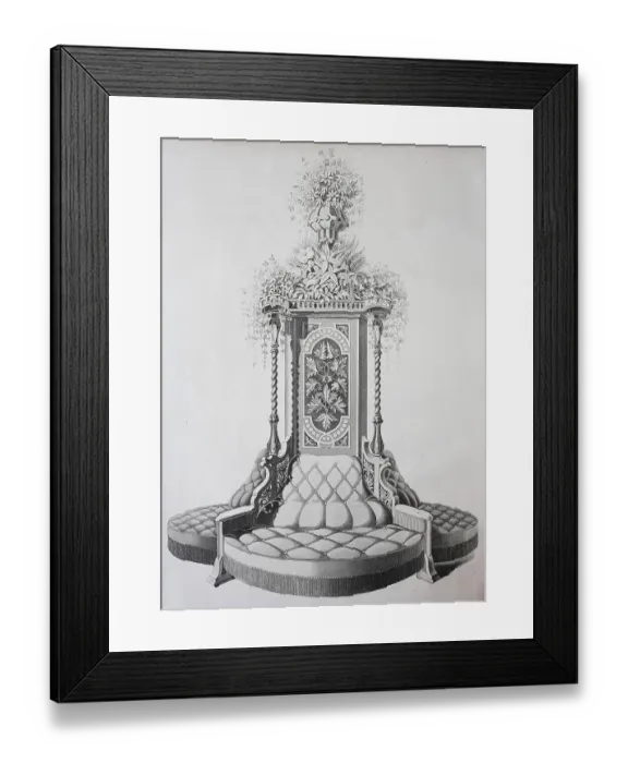 Framed Print : Design of luxury furniture, here a couch