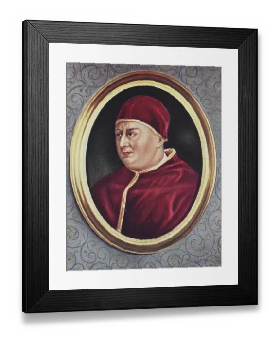 Framed Print : Pope Leo X 11 December 1475, 1 December 1521