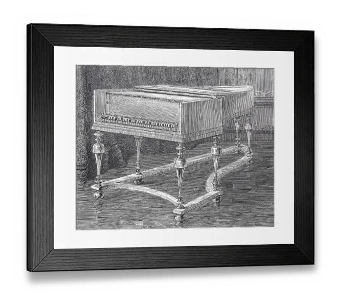 Framed Print : A piano by the Silbermann company Framed Print : A piano by the Silbermann company