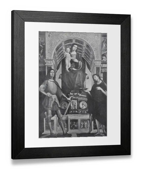 Framed Print : Madonna with the Christ Child, John the Baptist and St Framed Print : Madonna with the Christ Child, John the Baptist and St