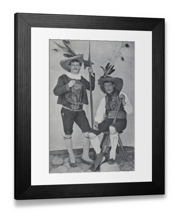 Framed Print : Traditional traditional costume of the men of Val Gardena Framed Print : Traditional traditional costume of the men of Val Gardena
