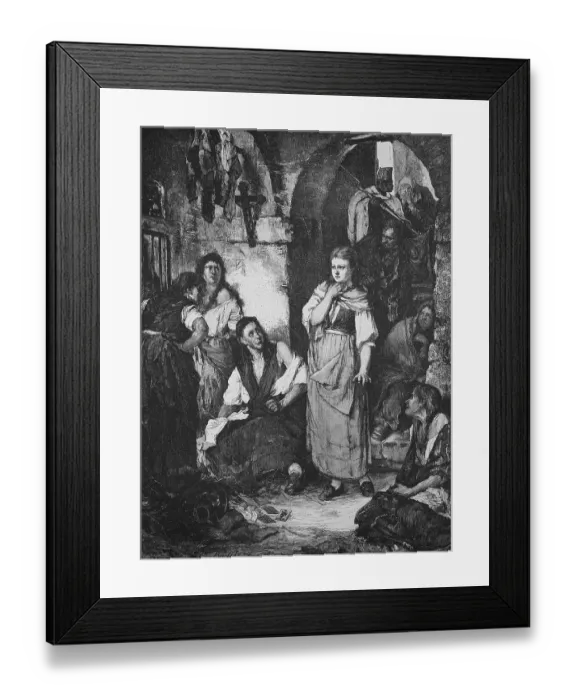 Framed Print : Young woman is in prison for the first time