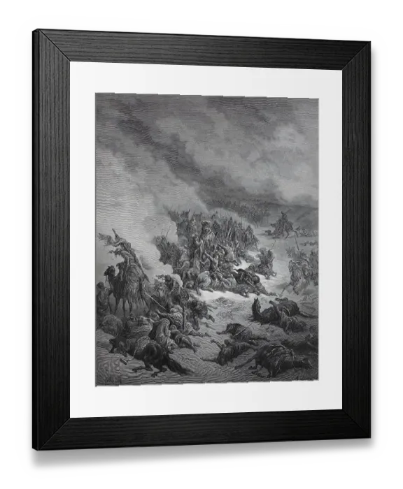 Framed Print : The Army of the Syrians in Assault