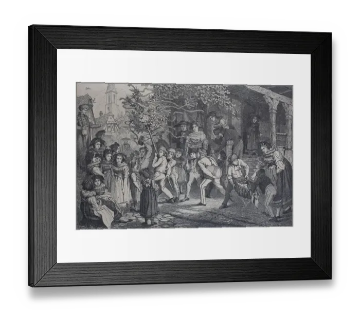 Framed Print : People Celebrating the Feast of Pentecost in Alsace Framed Print : People Celebrating the Feast of Pentecost in Alsace