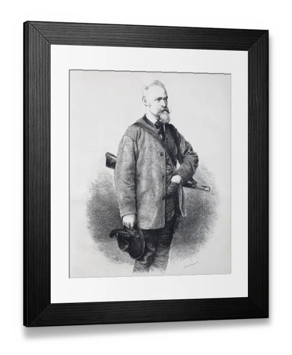 Framed Print : Edmund Guido Hammer, a German painter and draughtsman