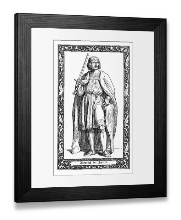 Framed Print : Albrecht II. 1397- 1439, from 1438 Roman-German King