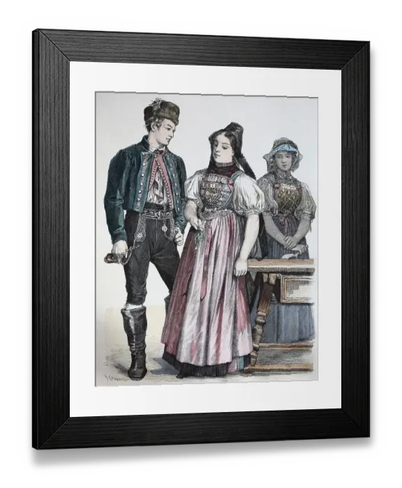 Framed Print : Folk traditional costume, clothing Framed Print : Folk traditional costume, clothing