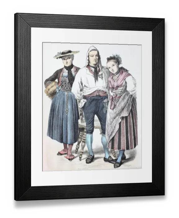 Framed Print : Folk traditional costume, clothing Framed Print : Folk traditional costume, clothing