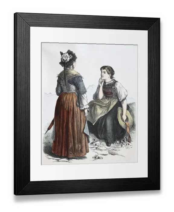 Framed Print : Folk Costume, Clothing, History of Costumes Framed Print : Folk Costume, Clothing, History of Costumes