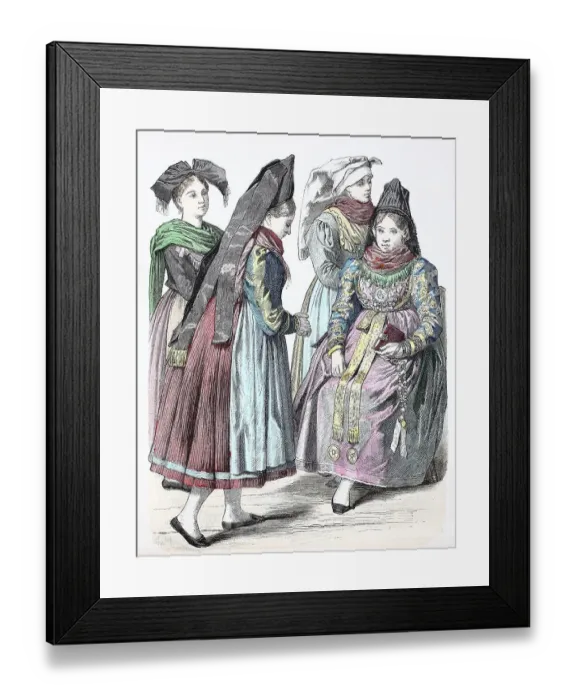 Framed Print : Folk traditional costume, clothing Framed Print : Folk traditional costume, clothing