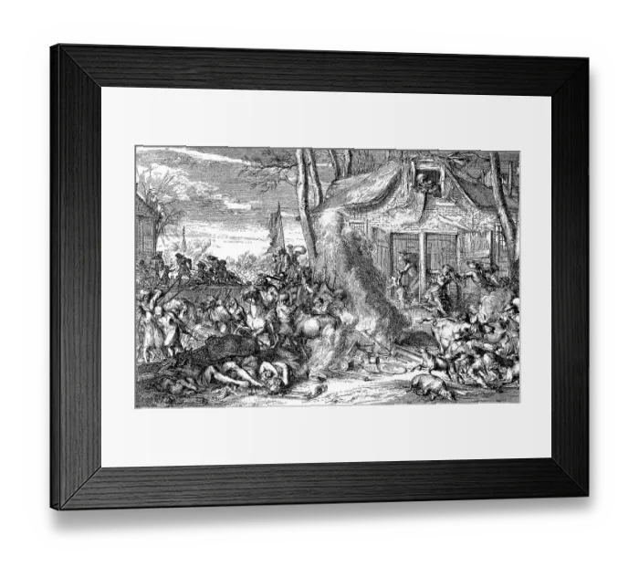 Framed Print : The Raging of the French in Holland